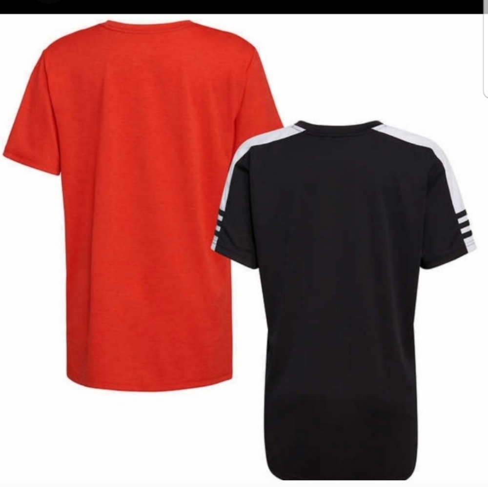 Adidas youth boys active shirts  2 pack set - Picture 2 of 2
